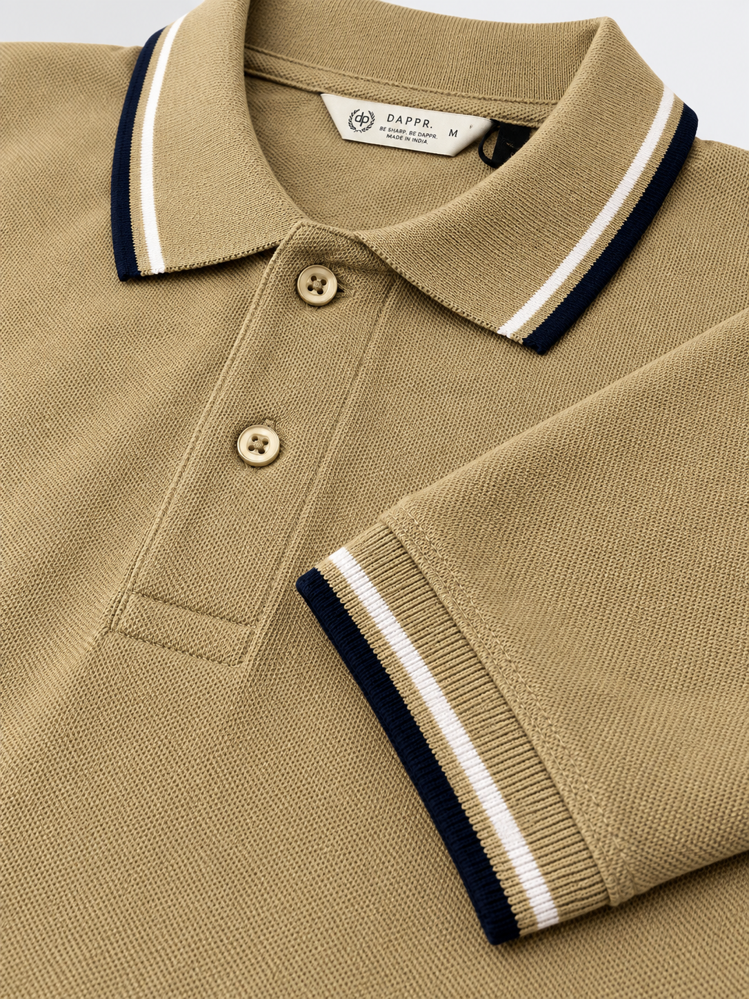 ORGANIC COTTON AIRTEX BUTTON POLO T-SHIRT