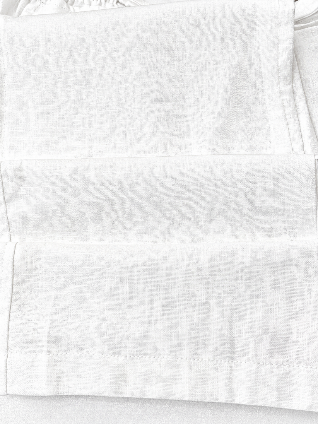 PURE LINEN HALF BELT ELASTIC TROUSER