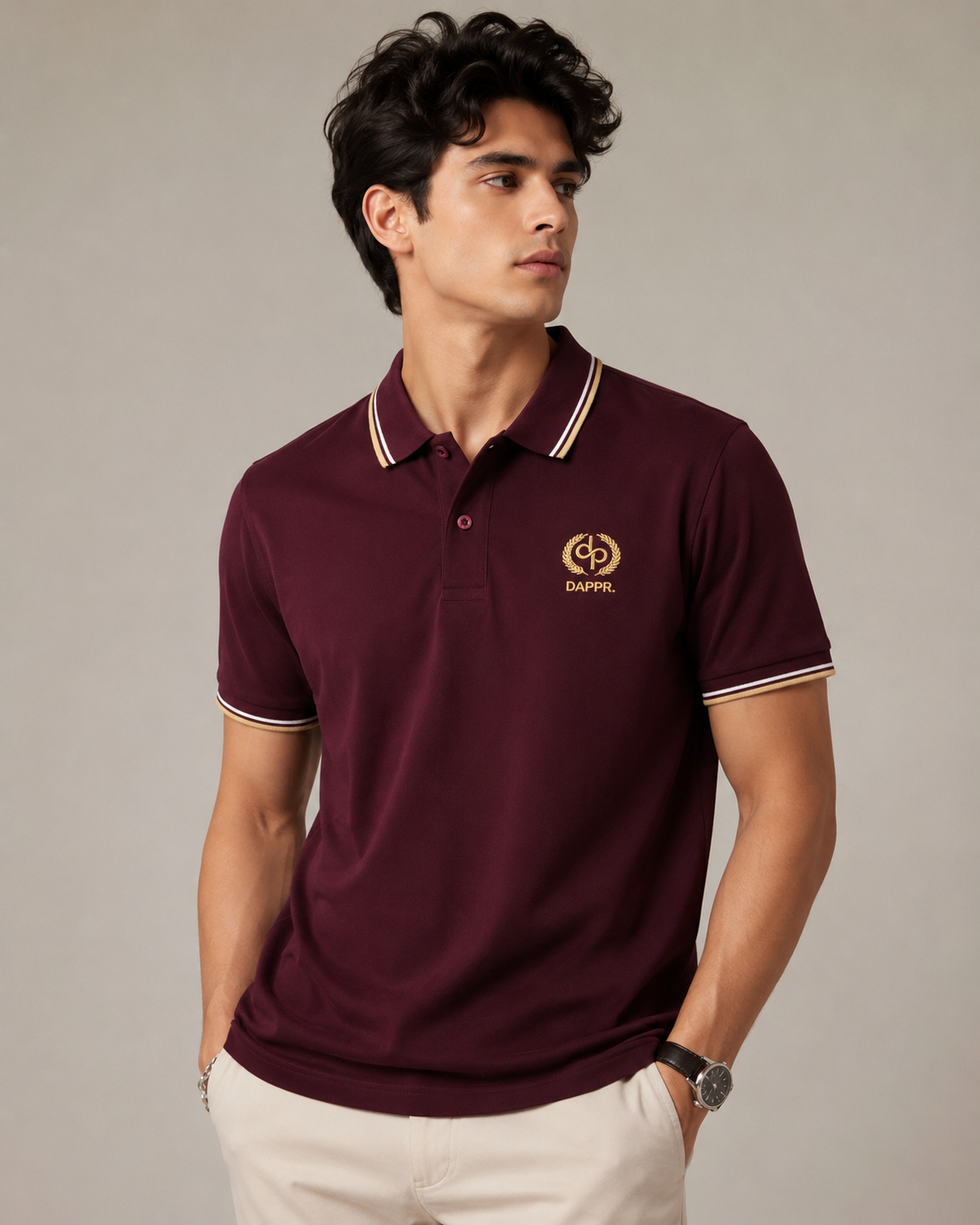ORGANIC COTTON AIRTEX BUTTON POLO T-SHIRT
