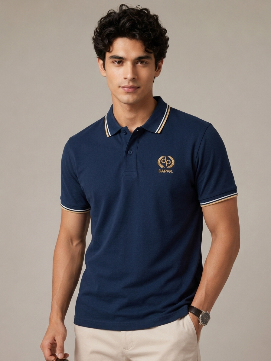 ORGANIC COTTON AIRTEX BUTTON POLO T-SHIRT