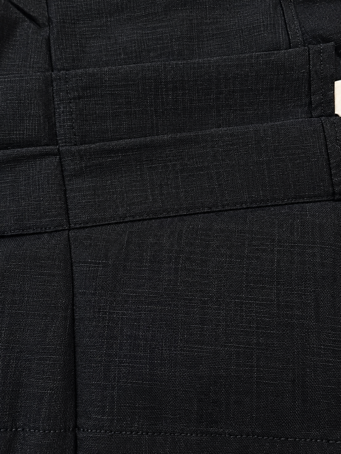 PURE LINEN HALF BELT ELASTIC TROUSER