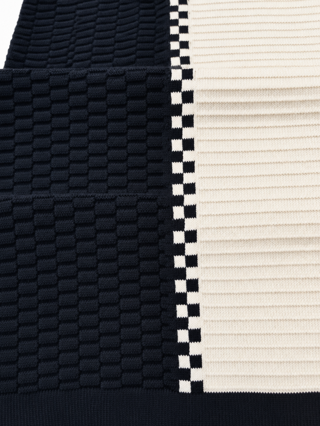 COTTON KNIT MUSTARD BLACK BOX POLO